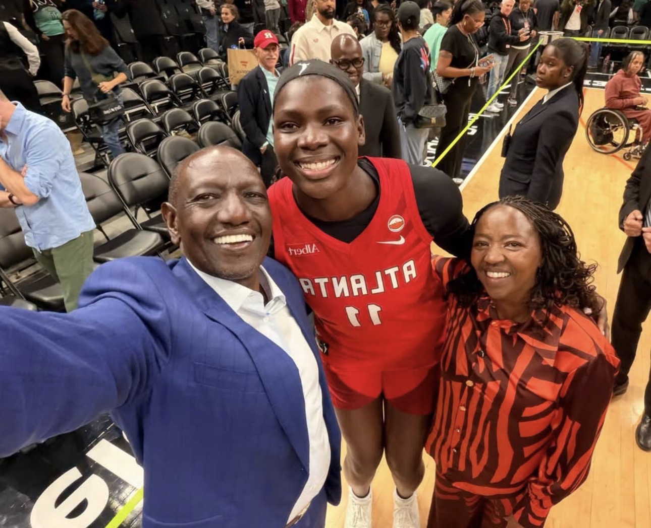 Madina Okot’s Big Night: Playoff Spot, Swahili Chat with President Ruto, First Lady Rachel (Photos)