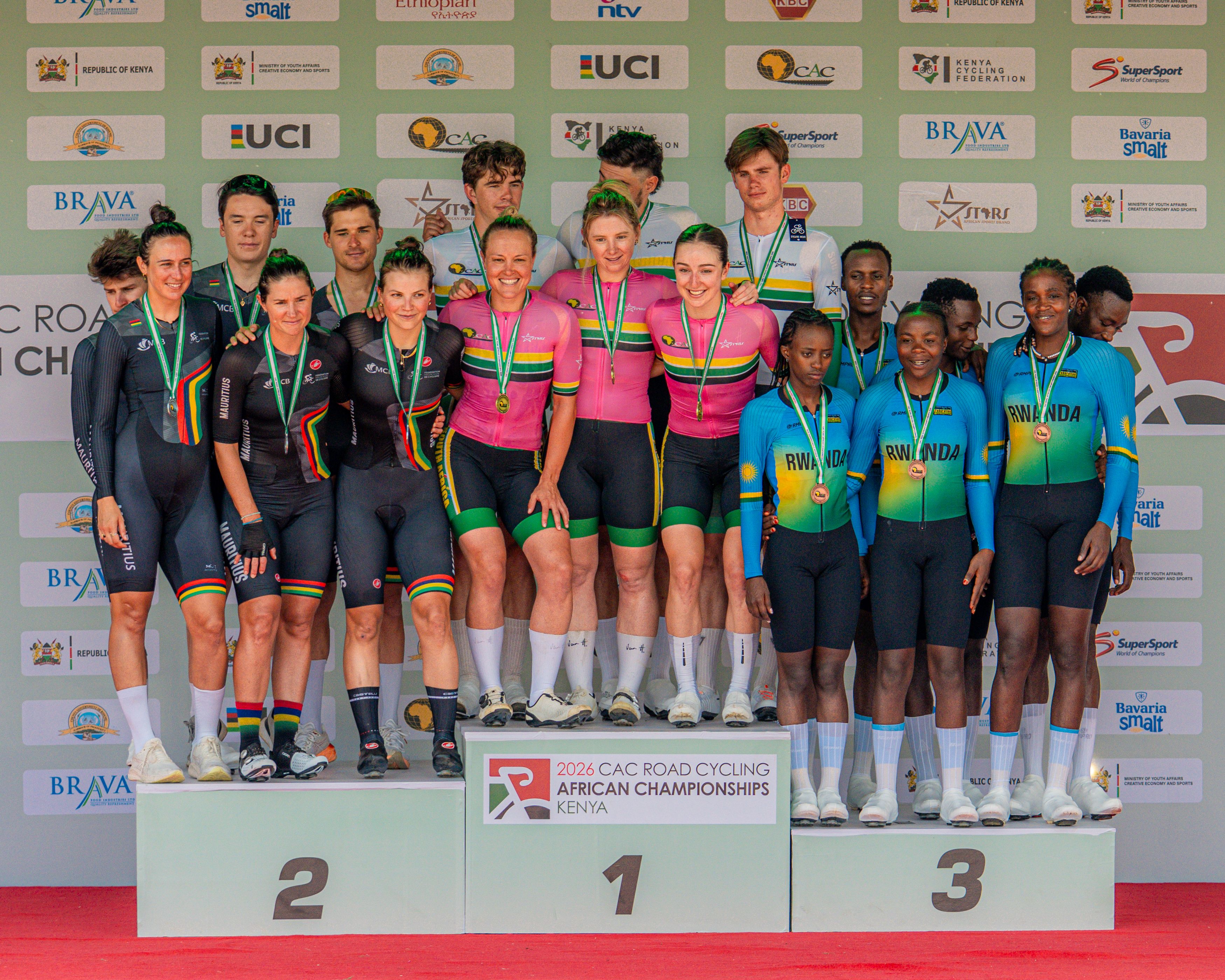 Ugali Power Drives Team South Africa Past Mauritius to Claim Mixed Relay Crown at African Championships in Kisumu