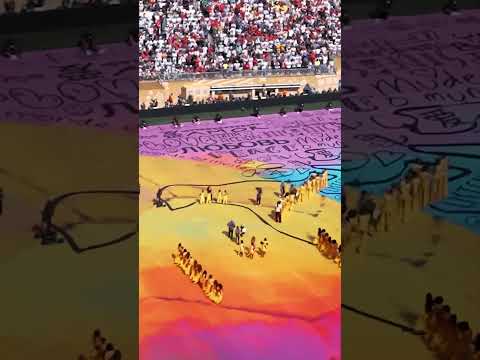 Watch the stage come to life ✨The Topps Halftime Show in timelapse.